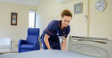 Nurse in patient's room