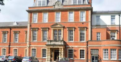 Main entrance at Royal Buckinghamshire Hospital