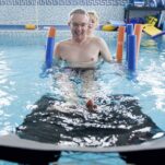 Exercising in hydrotherapy pool