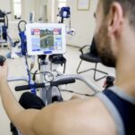 Exercise session on RT300 therapy machine