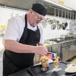 Chef preparing meal for patient