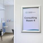 Sign for consulting room entrance