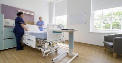 Nurses preparing private room