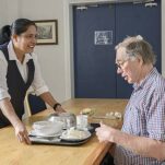 Patient being served lunch