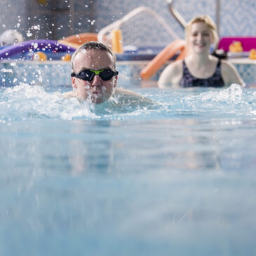 Patient and therapist in hydrotherapy pool