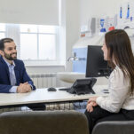 Patient with Private GP during consultation