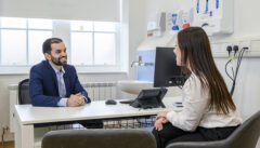 Patient with Private GP during consultation