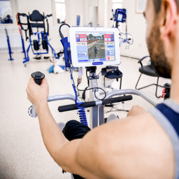 patient using fes bike